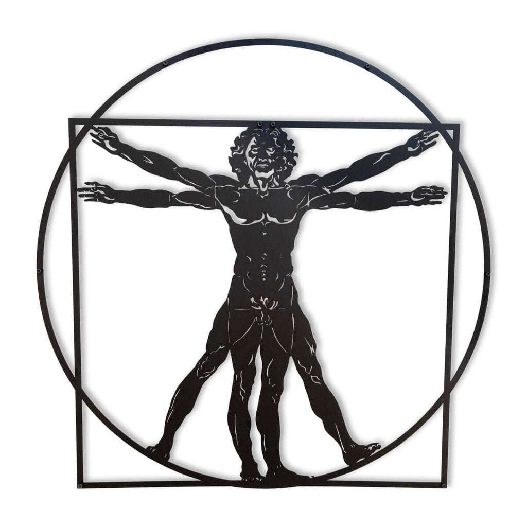 Da Vinci's Vitruvian Man Decorative Metal Wall Art 
