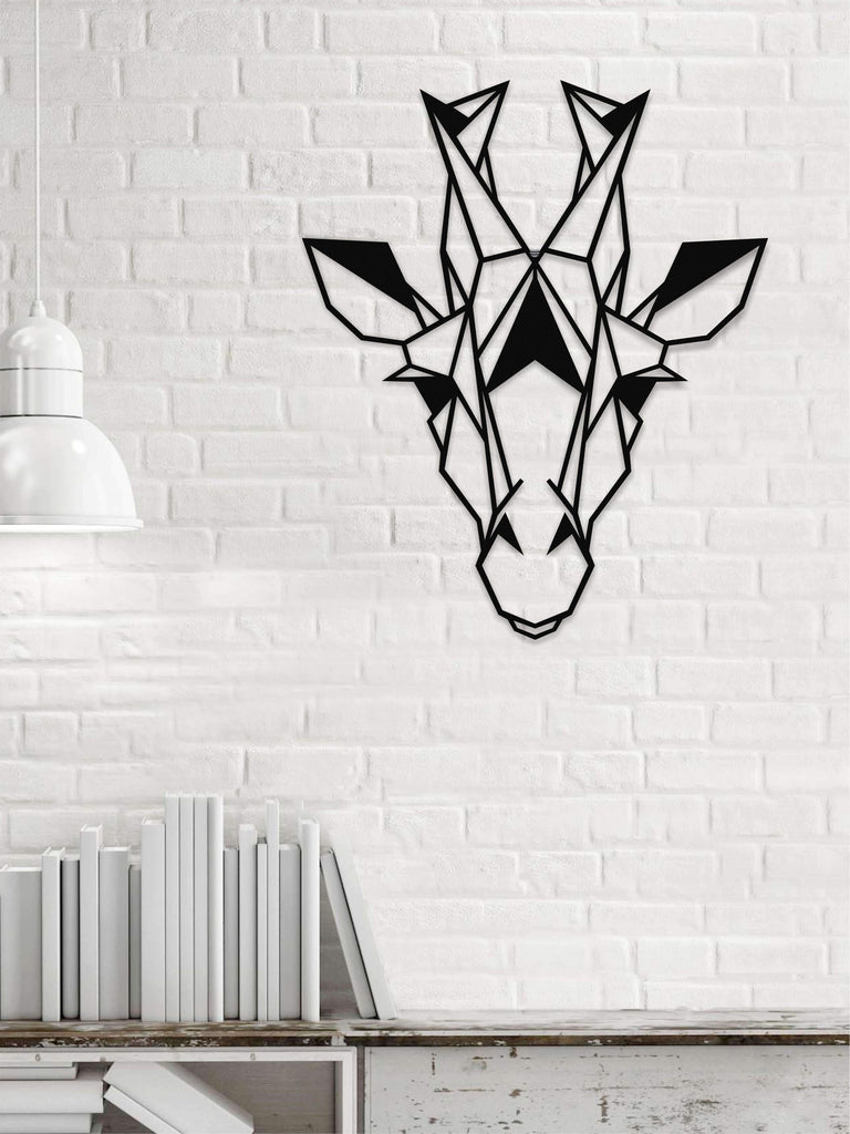 Giraffe head Metal Wall Hanging - Hencely