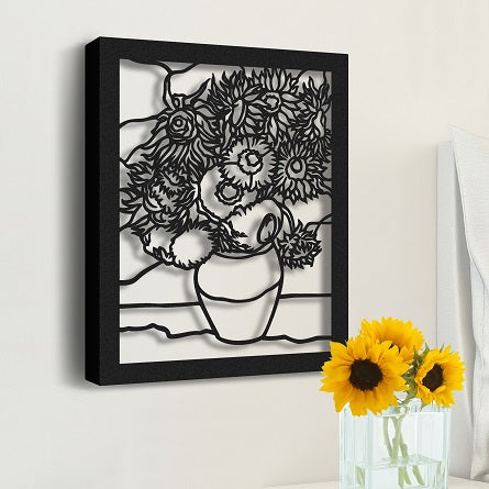 Sunflowers by Van Gogh | Van Gogh Metal Art Reproduction | 12 Flowers Metal Wall Art - Hencely