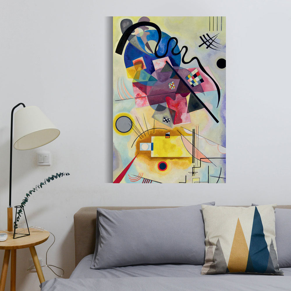 Colorful Abstract Canvas Wall Art by Wassily Kandinsky, Modern Wall Painting Hanging Decor - Hencely