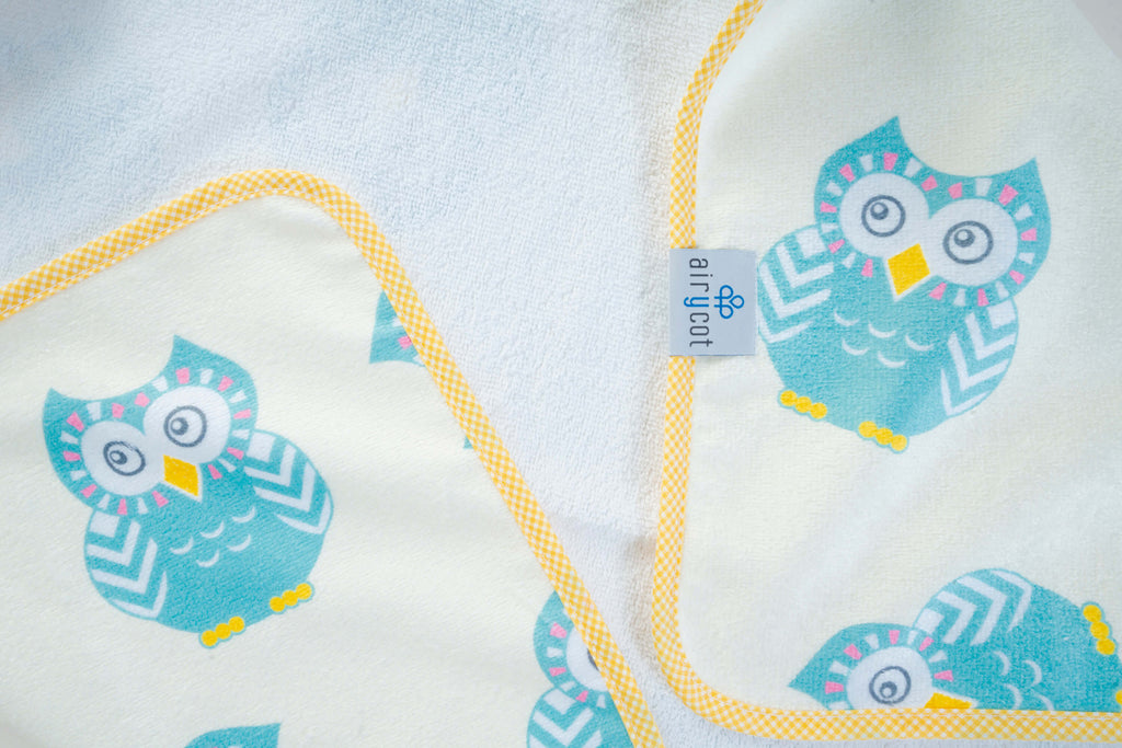 Owl Animal Baby Bathrobe | Bath Towel Set