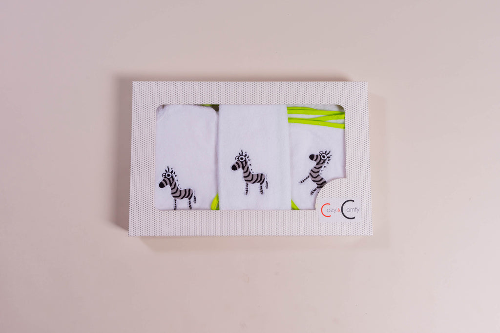 Zebra Baby Bathrobe | Baby Towel Set