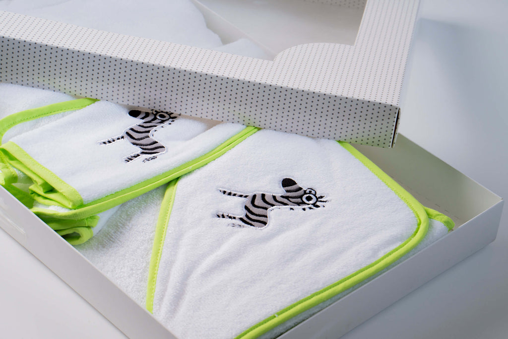 Zebra Baby Bathrobe | Baby Towel Set