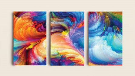 Full Color Rainbow Canvas Painting Decor  Modern Canvas Wall Art - Hencely