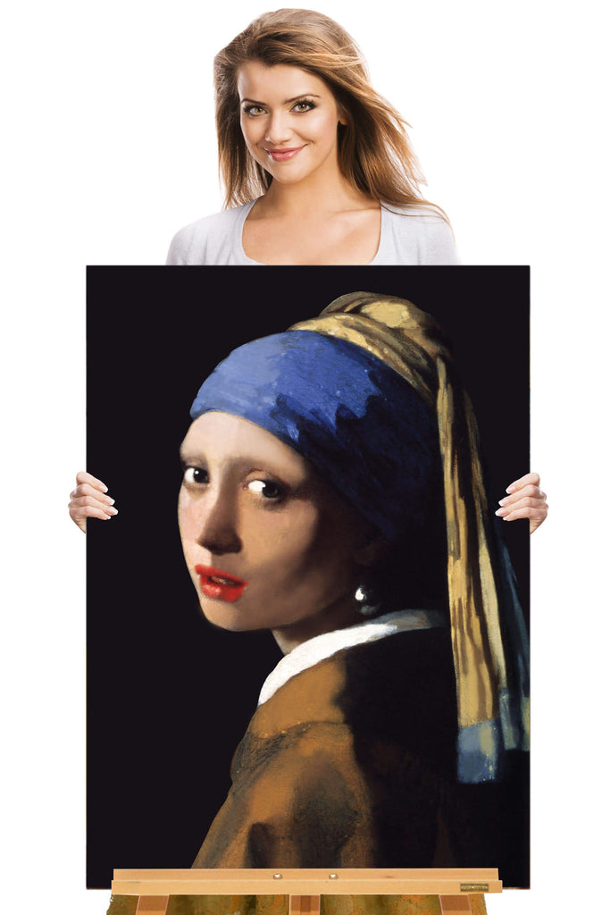 Girl With A Pearl Earring by Johannes Vermeer Canvas Wall Art Painting - Hencely