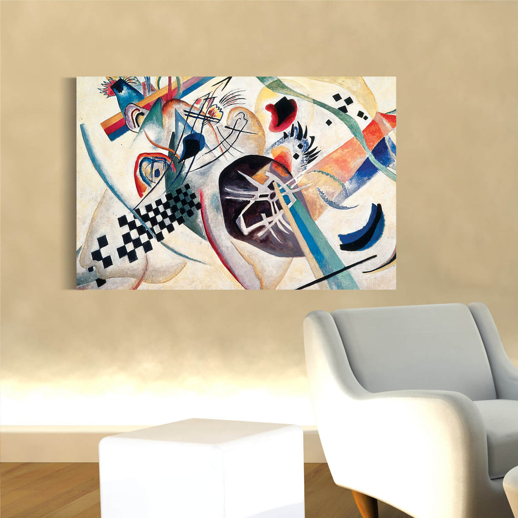 Composition by Kandinsky | Canvas Art Print Painting | Abstract Canvas Wall Art - Hencely