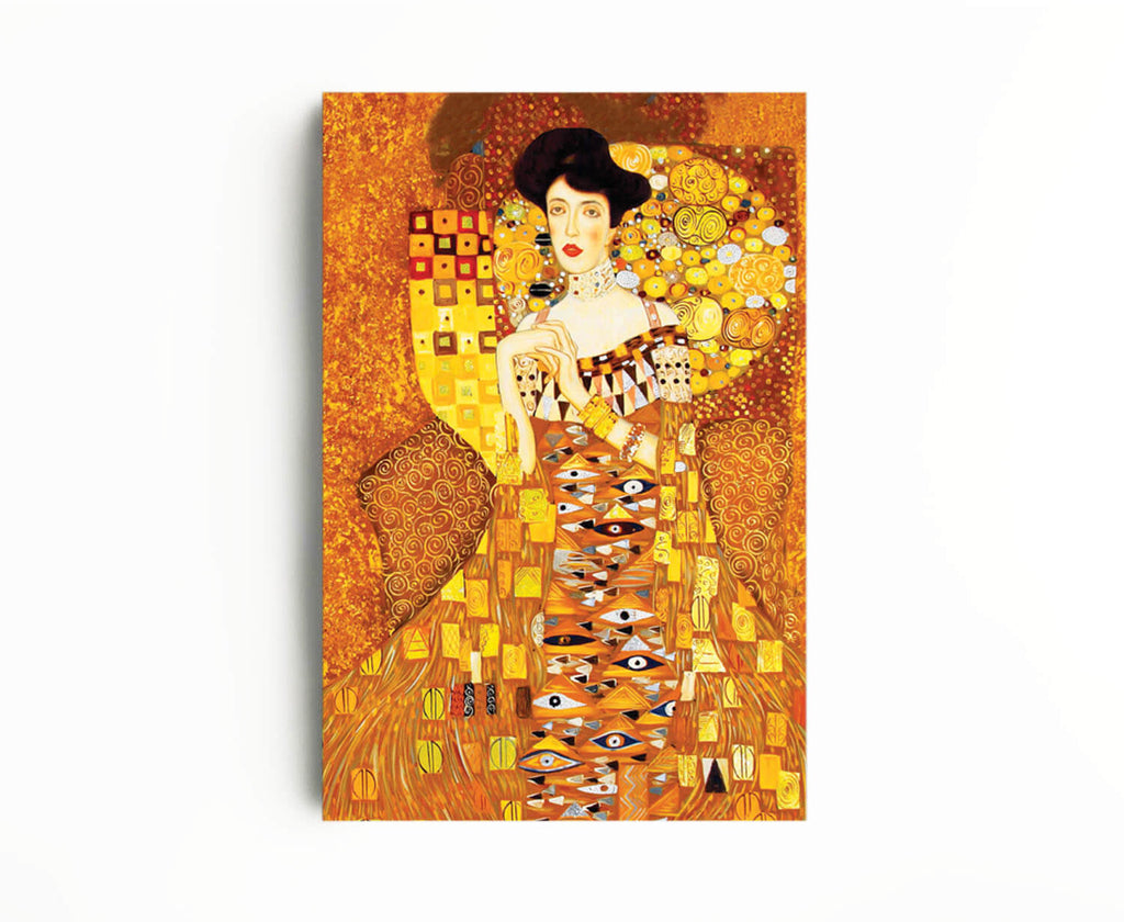 Lady in Gold Dress by Gustav Klimt  Art Reproduction - Hencely