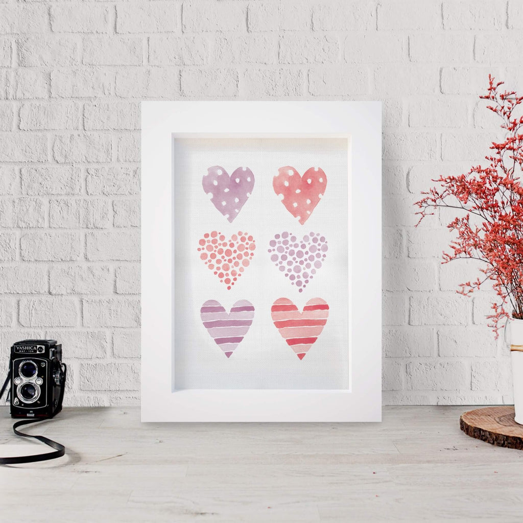 Full of Hearts | Framed Glass Art | Home Decor Accessories - Hencely