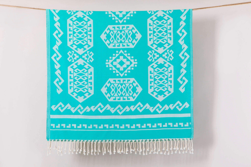 Aztec beach towels Turquoise Hencely
