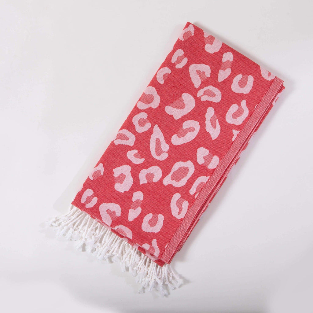 The Leopard | Beach Towel | 2 Colors | % 100 Turkish Cotton | Soft & Quickdry - Hencely