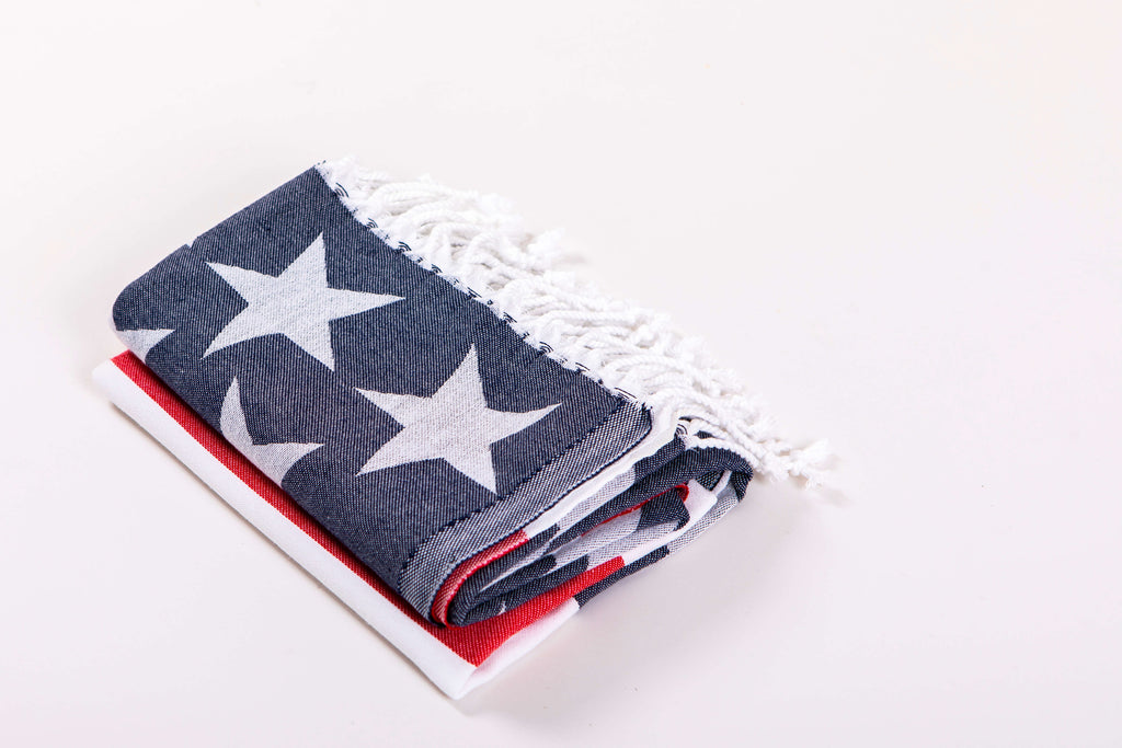 American flag beach towel Turkish cotton 