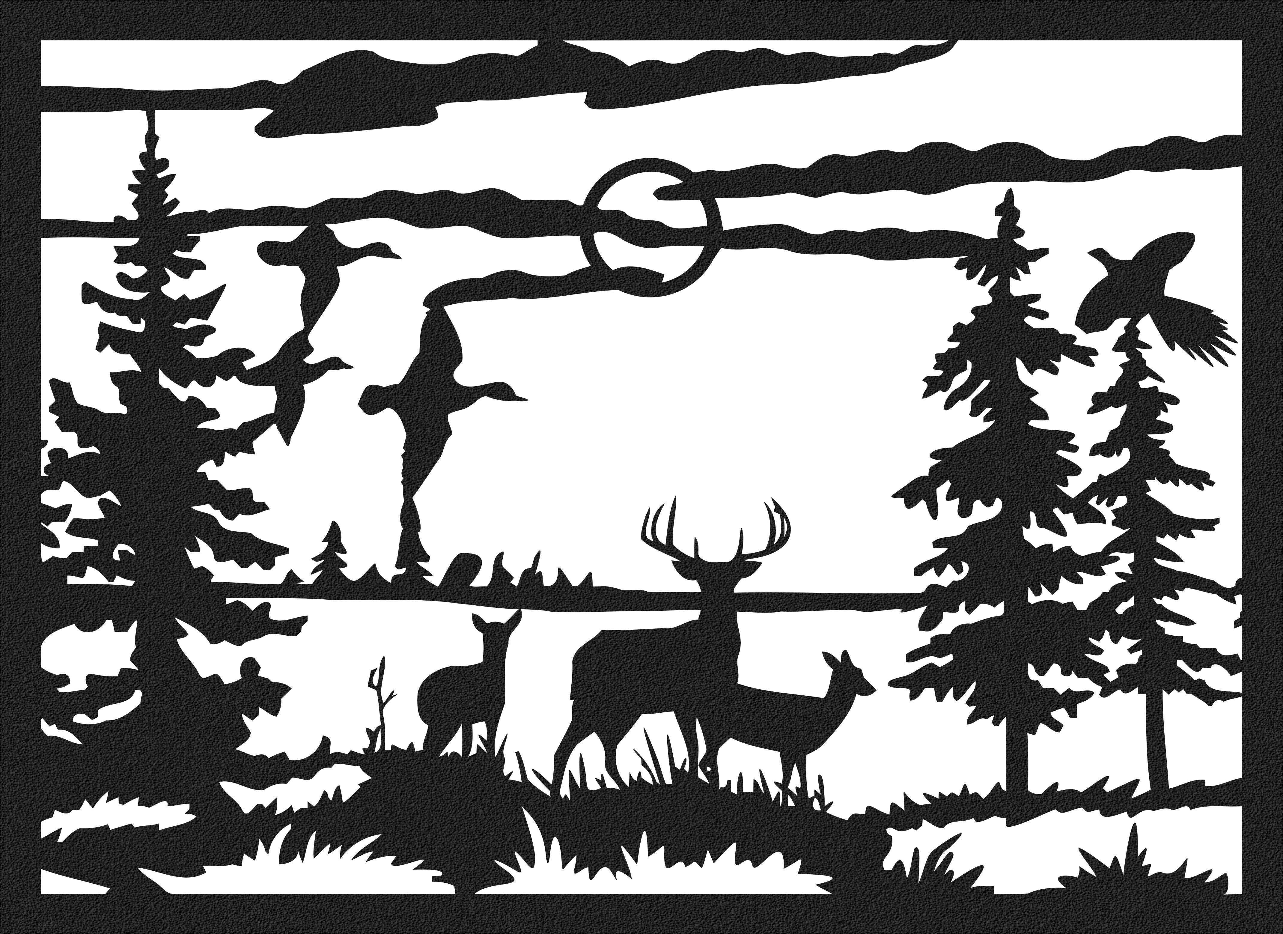 Woods Decorative Metal Wall Panel | Hencely Home Decor