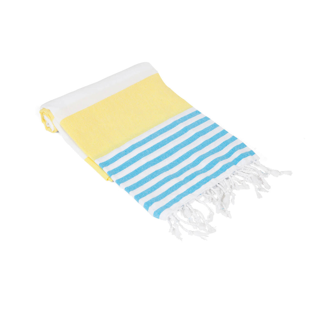 Yellow Striped Beach Towel - Hencely