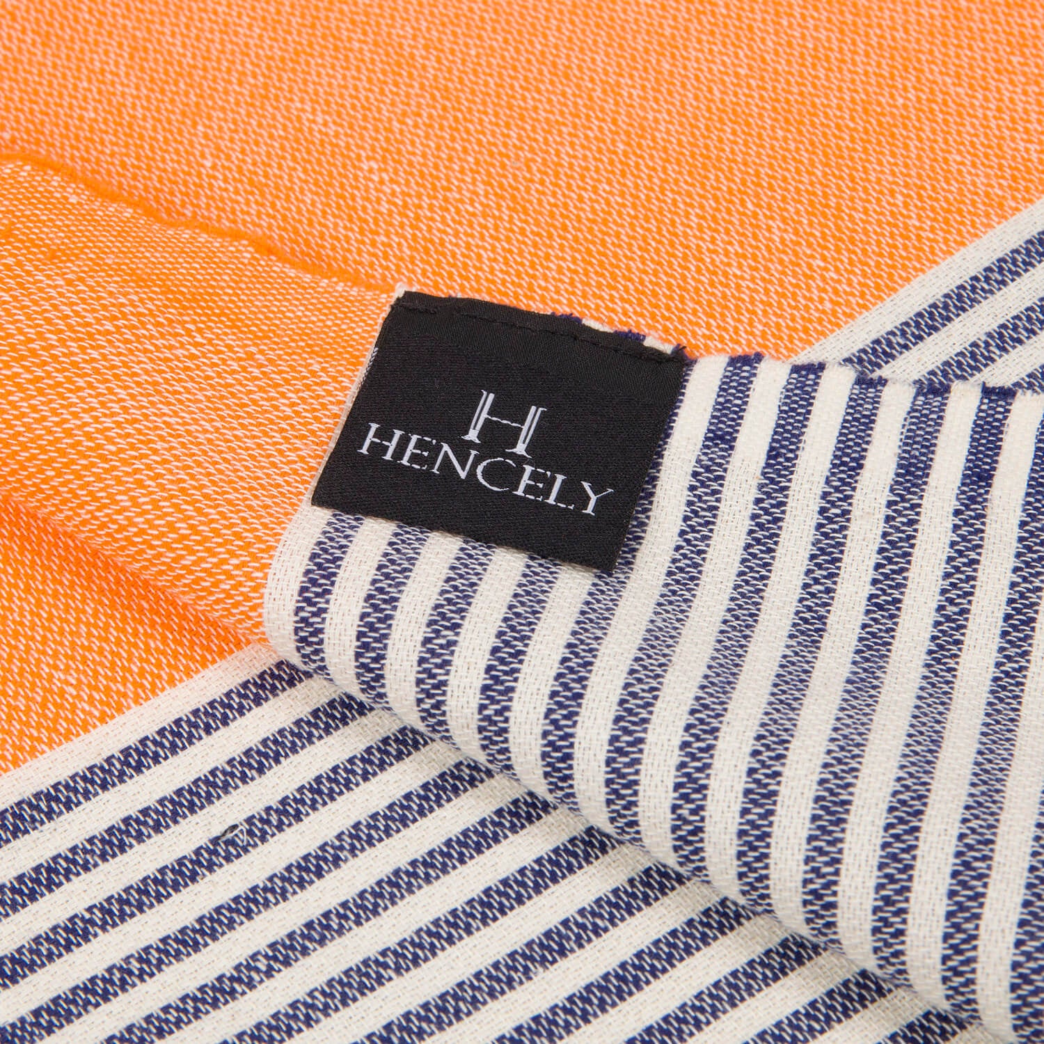 Striped 100% Cotton Beach Towel - Orange – Hencely