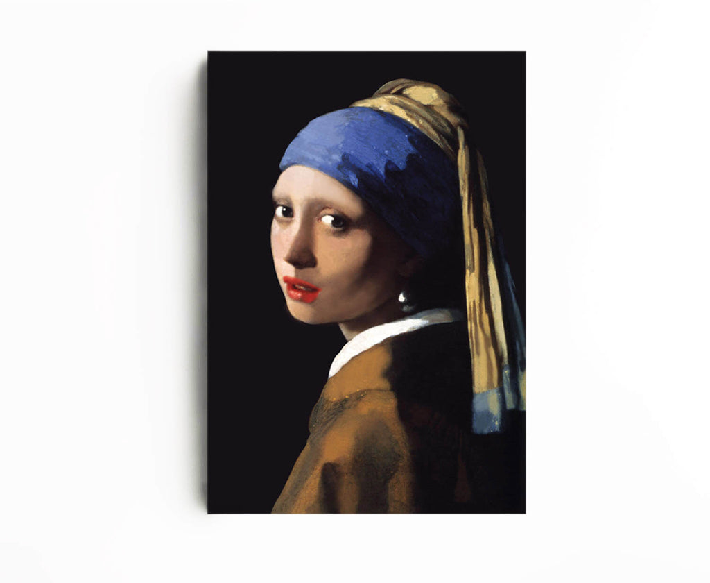 Girl With A Pearl Earring by Johannes Vermeer | Vermeer Art Reproduction | Canvas Wall Art Painting - Hencely