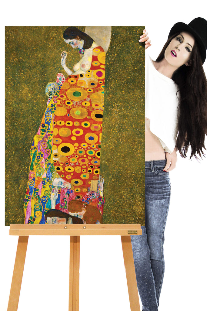 The Hope by Gustav Klimt | Fine Art Reproduction | Canvas Painting Decor - Hencely