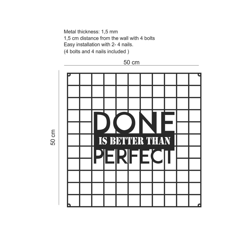 Done Is Better Than Perfect Decorative Wall Organizer - Hencely