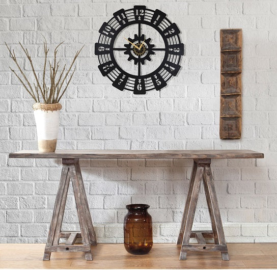 The Compass | Modern Wall Clock | Round Hanging Clock - Hencely