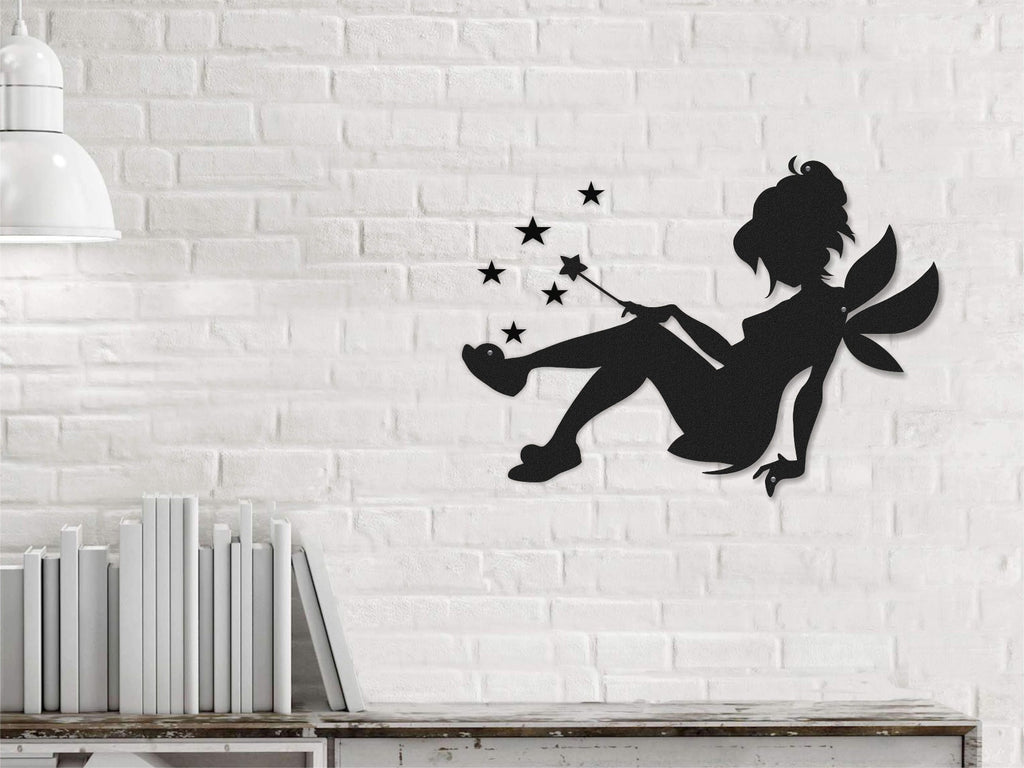 Little Fairy | Metal Wall Art | Figurative Metal Wall Decor | Magic Metal Wall Hanging - Hencely