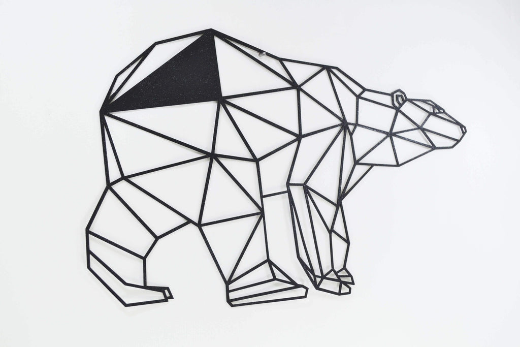 The Bear | Metal Wall Art | | Figurative Metal Wall Hanging - Hencely