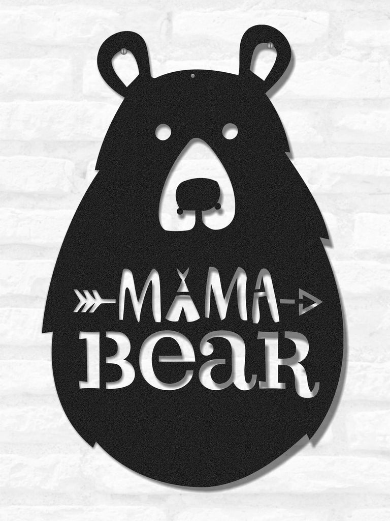 Mama Bear Decorative Metal Wall Art- Hencely