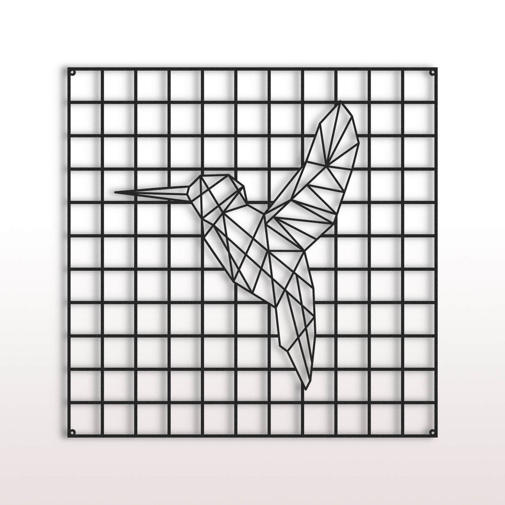 Flying Bird Metal Grid Wall Panel 