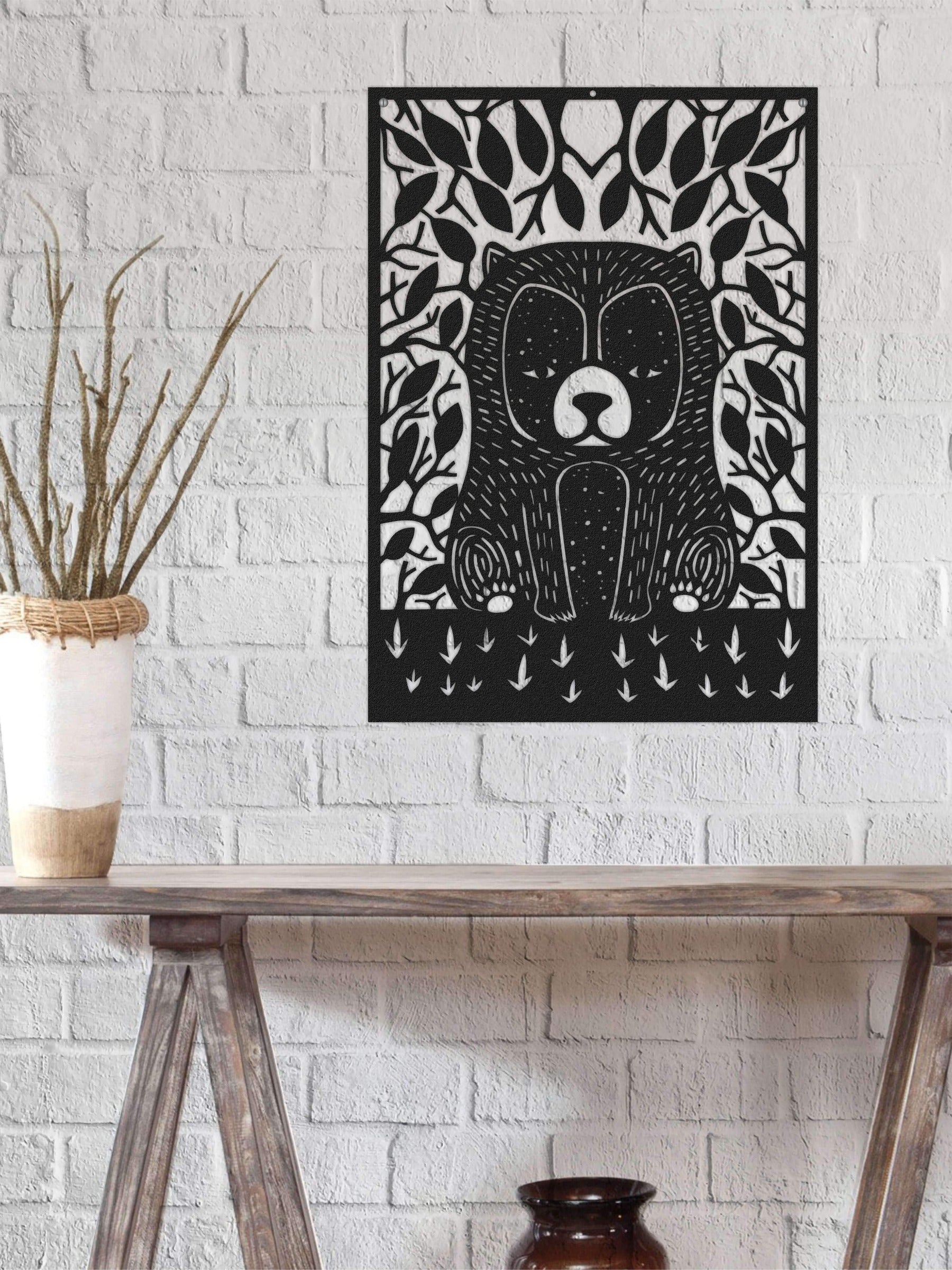 Metal Racoon Panel Racoon Print Art Deco Metal Wall Art | Raccoon Wall Decor Hencely Home ...