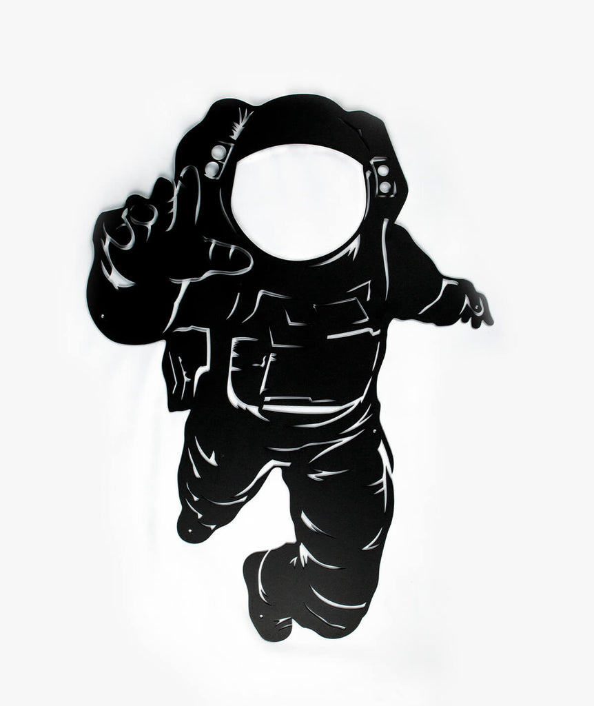 The Astronaut  Metal Wall Art | Black Metal Wall Decor - Hencely