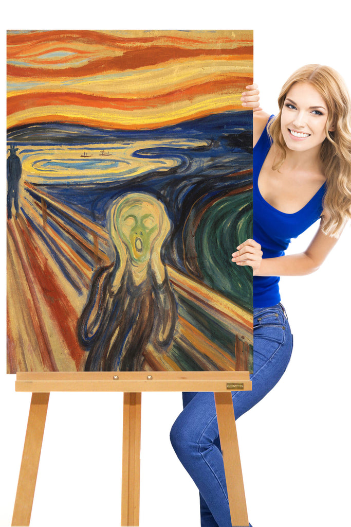 Scream by Edward Munch | Edward Munch Fine Art Reproduction | Canvas Art Deco Painting - Hencely