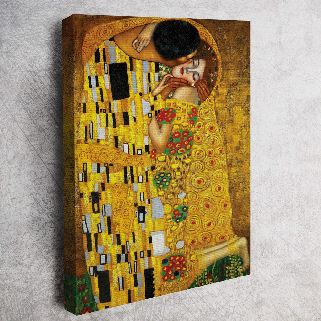 Gustav Klimt’s The Kiss  Canvas Wall Hanging - Hencely