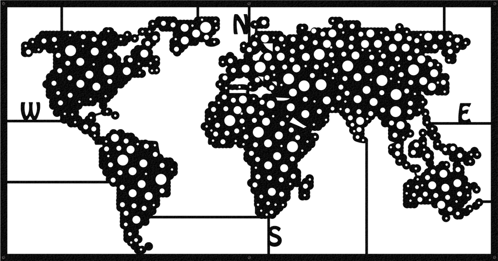 Travel Map | World Map Metal Wall Organizer | World Map Wall Hanging - Hencely