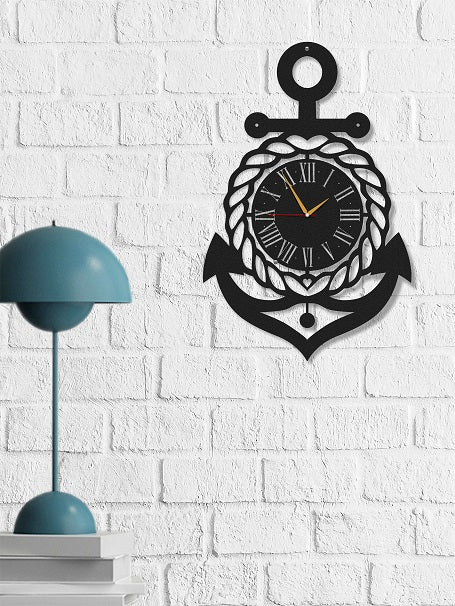 The Nautical | Anchor Design Wall Clock | Decorative Hanging Clock - Hencely