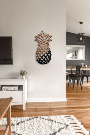 Pineapple Wooden Metal Wall Art - Hencely