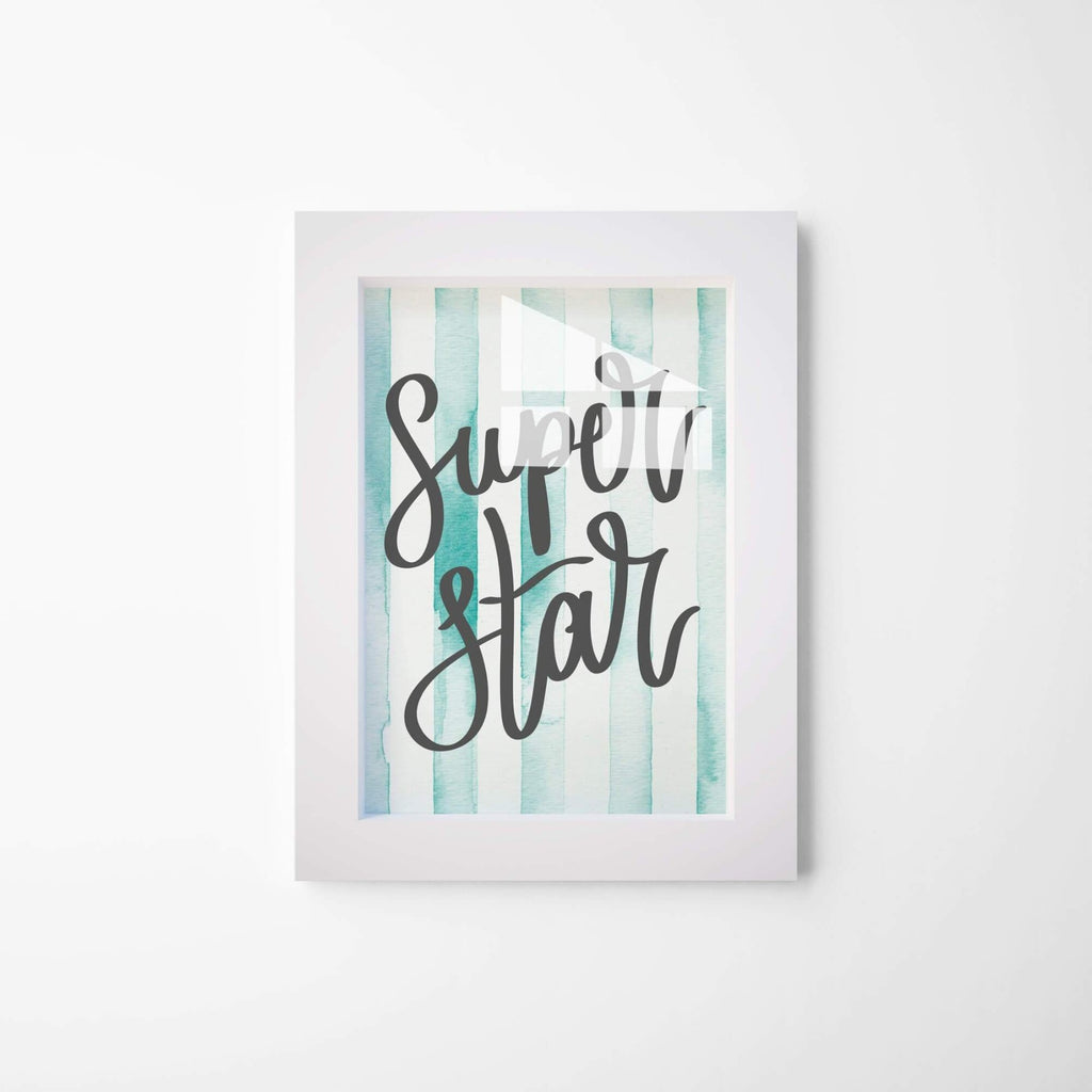 Superstar | Framed Glass Art | Canvas Picture Poster | Superstar Wall Hanging - Hencely