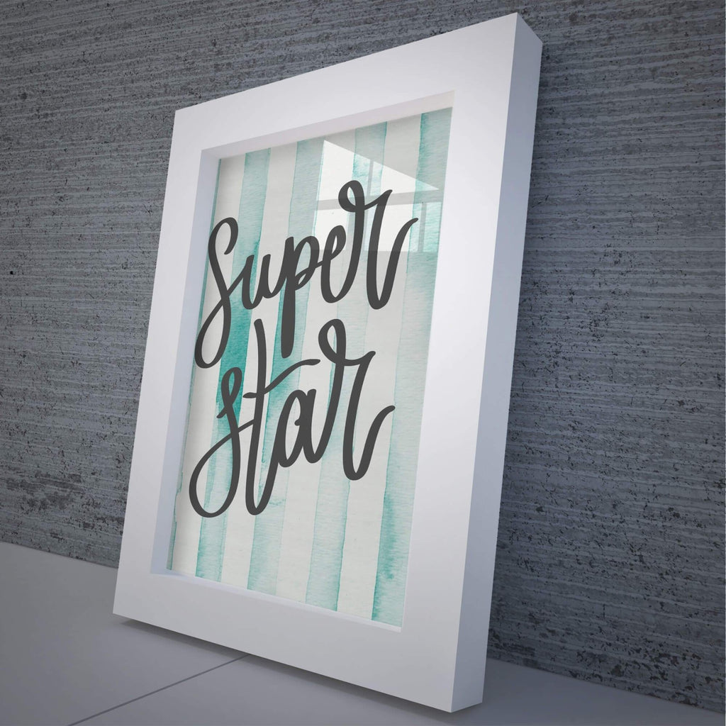 Superstar | Framed Glass Art | Canvas Picture Poster | Superstar Wall Hanging - Hencely