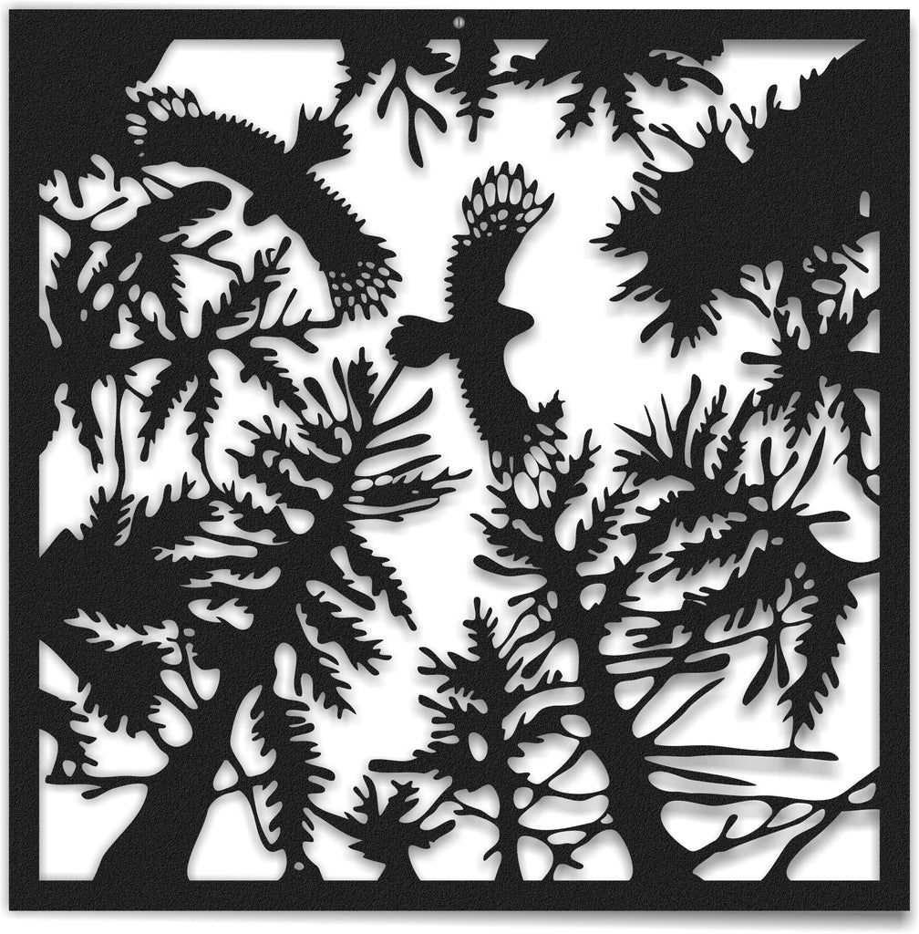 Forest Metal Wall Art  Woods Metal Wall Panel - Hencely