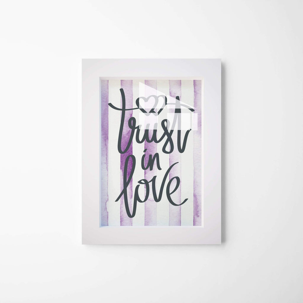 Trust In Love | Framed Canvas Print Wall Art | Inspirational Wall Art - Hencely