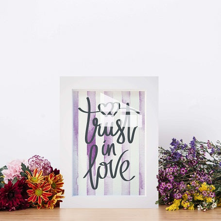 Trust In Love | Framed Canvas Print Wall Art | Inspirational Wall Art - Hencely