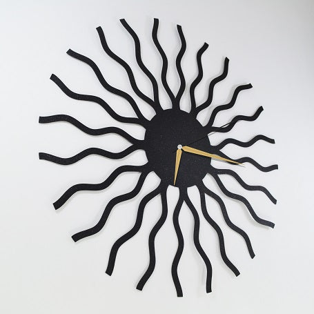 The Wavy | Abstract Wall Clock | Contemporary Hanging Clock - Hencely
