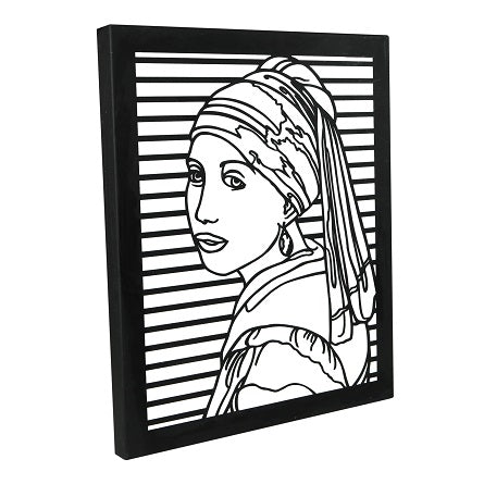 Girl With A Pearl Earring by Vermeer  Metal Wall Art - Hencely