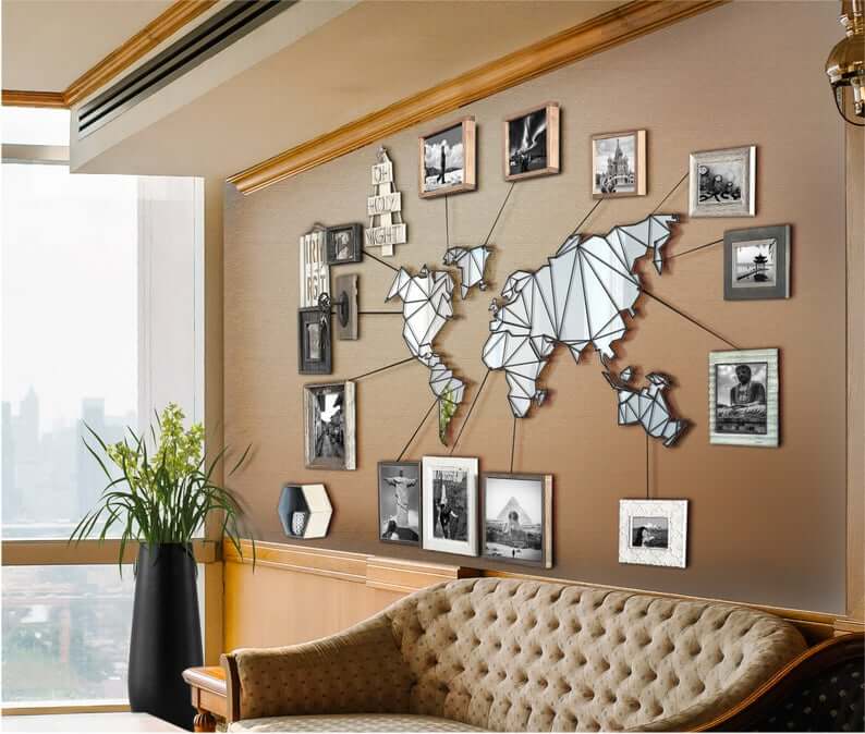 Amazon.com: Murwall Map Wallpaper 3D Coffee Map Wall Murals Coffee Bean  Wall Art World Map Wall Art Modern Cafe Design Living Room Entryway :  Handmade Products